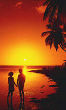 Couple - Sunset on the Beach