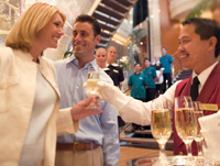 People enjoying drinks in Regent Seven Seas Atrium